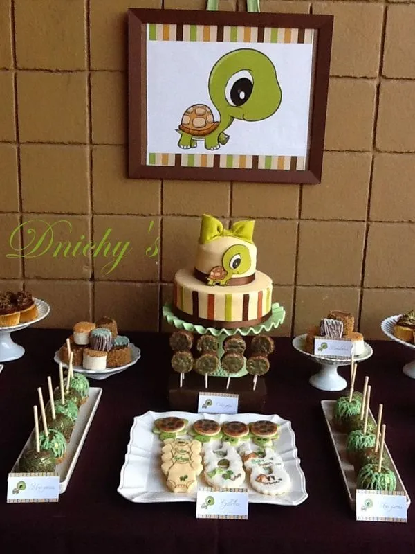 Dnichys Cakes and Cookies: Tortuga {Turtle} Baby Shower Dnichys Cakes and Cookies: Tortuga {Turtle} Baby Shower