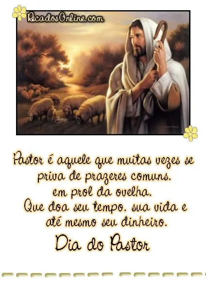 Mensagem dia do pastor - Imagui