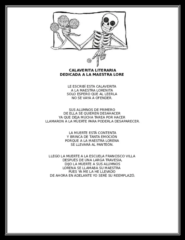 DOC) CALAVERITA LITERARIA MTRA LORENA | Ave Dominus Angelorum - Academia.edu