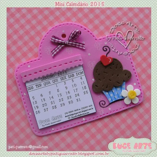 Doce Arte by Pati Guerrato: Mini Calendário 2015 | Lugares para ... Doce Arte by Pati Guerrato: Mini Calendário 2015 | Lugares para ...