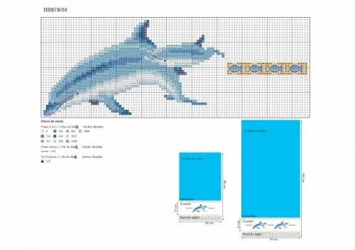 Delfines en punto de cruz gratis - Imagui