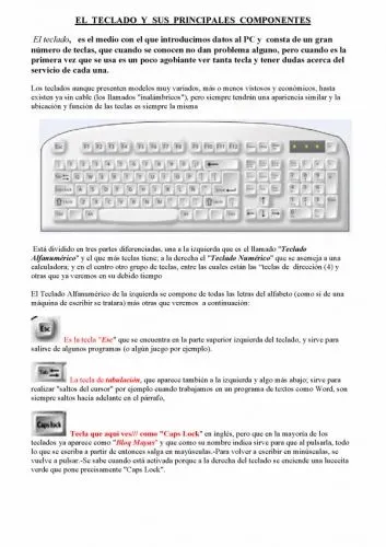 Documento El teclado y sus Componentes - grupos. Documento El teclado y sus Componentes - grupos.