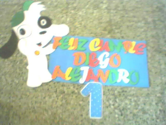 BELLEZAS EN FOAMI: Pequeño letrero de cumpleaño (