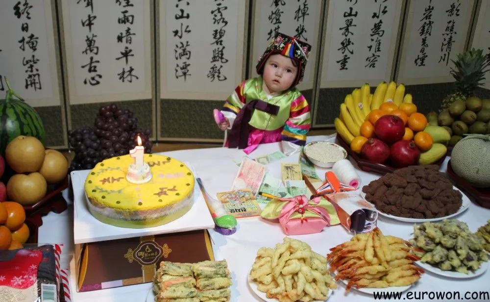Doljanchi, celebración del primer cumpleaños en Corea [