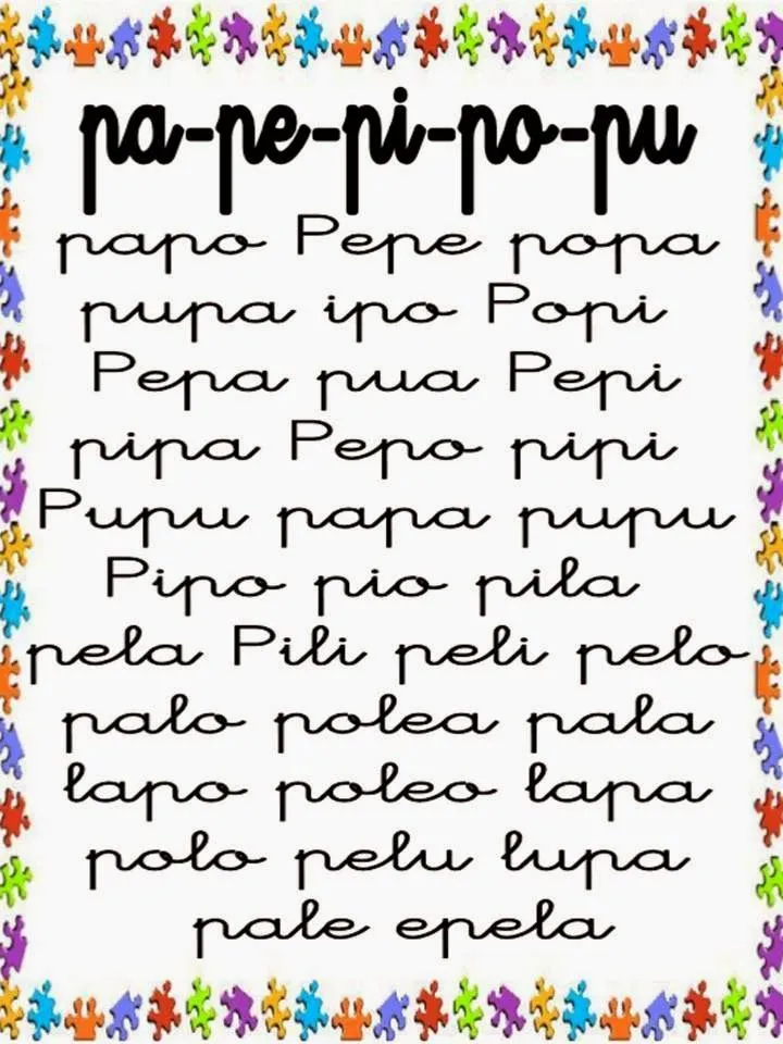 Dominicas Haur Hezkuntza: PALABRAS PARA LEER CON LA LETRA "P" Y " Dominicas Haur Hezkuntza: PALABRAS PARA LEER CON LA LETRA "P" Y "