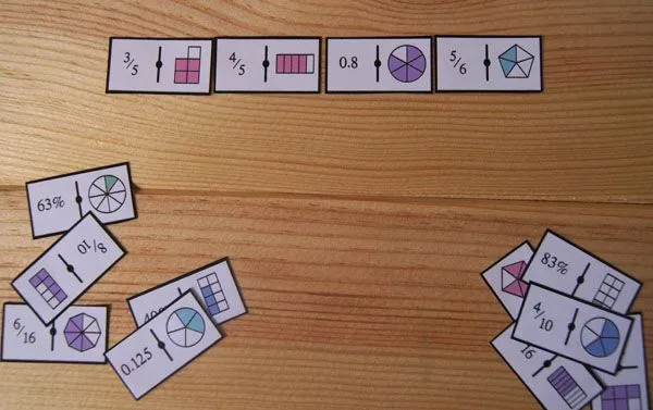 Dominó de fracciones - Aprendiendo matemáticas Dominó de fracciones - Aprendiendo matemáticas