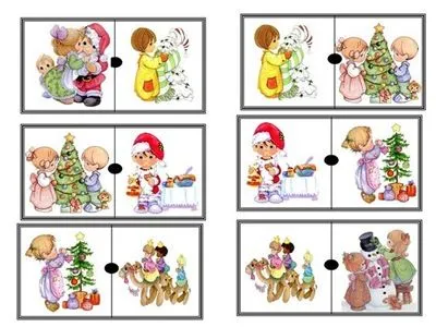 Dominó para imprimir dibujos Precious moments | Jugar y colorear Dominó para imprimir dibujos Precious moments | Jugar y colorear