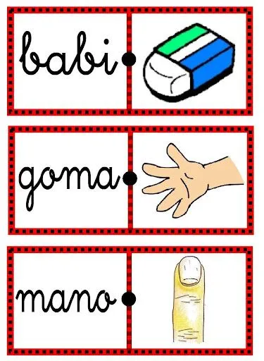 DOMINO DE PALABRAS PARA IMPRIMIR DOMINO DE PALABRAS DOMINO DE PALABRAS PARA IMPRIMIR DOMINO DE PALABRAS