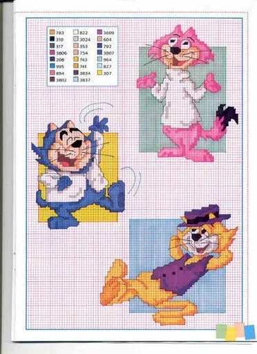 Don Gato y su Pandilla en punto cruz - Guía de MANUALIDADES
