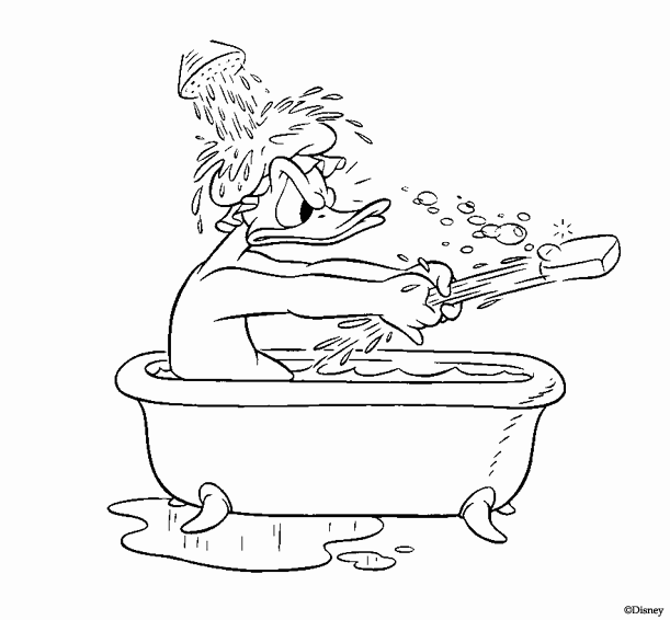 Donald se da un baño