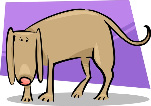 doodle de dibujos animados de perro triste — Vector stock ...
