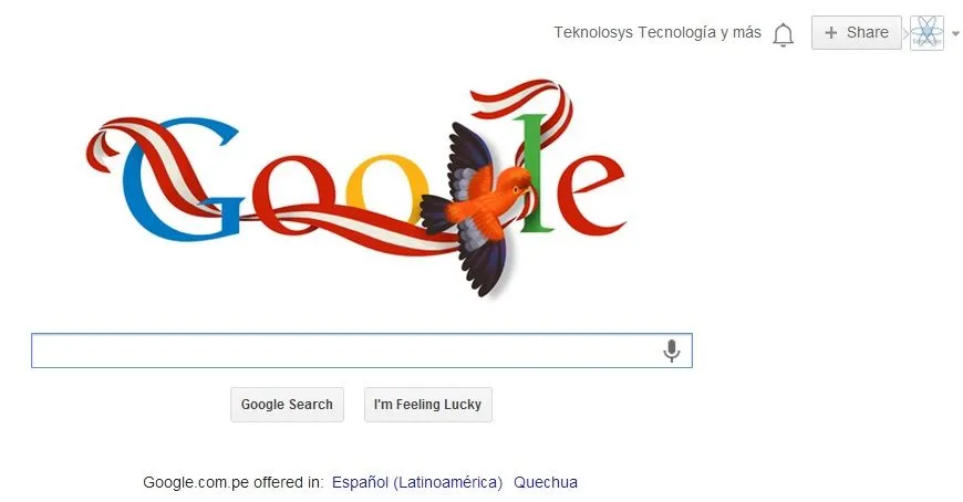 Doodle por fiestas patrias en Perú