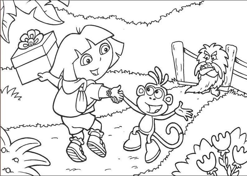 Dora la Exploradora para colorear – Club Peque Club Peque