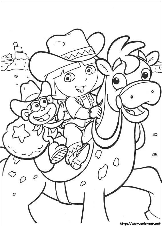 Dora la Exploradora para colorear – Club Peque Club Peque