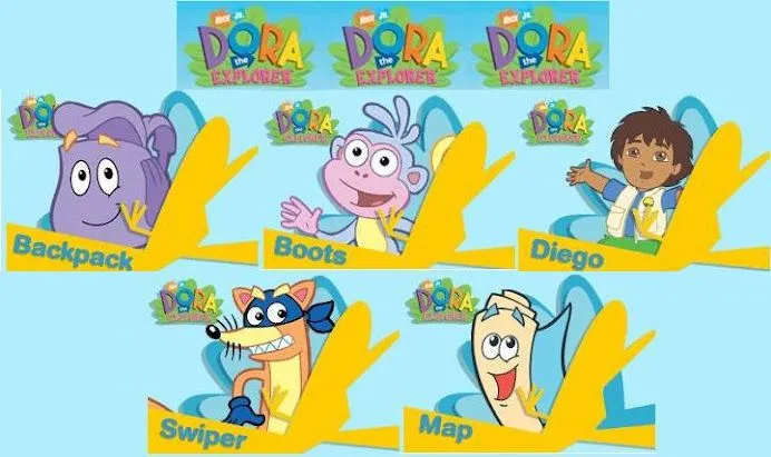 Dora la exploradora diego boots backpack swiper map videos ...