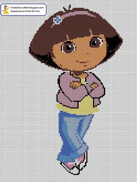 dora exploradora punto de cruz | AA | Pinterest