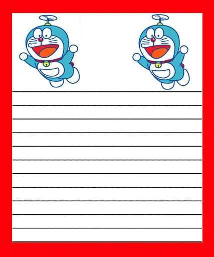 DORAEMON MARCO ROJO EL GATO VOLADOR PAPEL DE CARTA INFANTIL PARA ... DORAEMON MARCO ROJO EL GATO VOLADOR PAPEL DE CARTA INFANTIL PARA ...