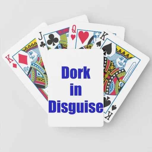 Dork en disfraz baraja cartas de poker de Zazzle.