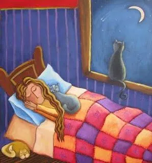 Dibujos de personas en la cama durmiendo - Imagui