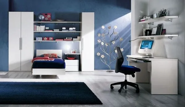 DORMITORIO AZUL PARA JOVENCITO ADOLESCENTE | DORMITORIOS CON ESTILO DORMITORIO AZUL PARA JOVENCITO ADOLESCENTE | DORMITORIOS CON ESTILO