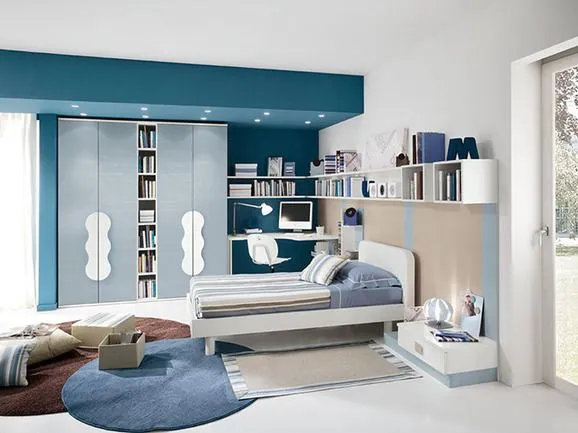 DORMITORIO AZUL PARA JOVENCITO ADOLESCENTE | DORMITORIOS CON ESTILO DORMITORIO AZUL PARA JOVENCITO ADOLESCENTE | DORMITORIOS CON ESTILO
