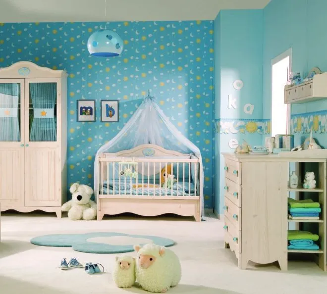 Dormitorio para bebé varón - Dormitorios colores y estilos