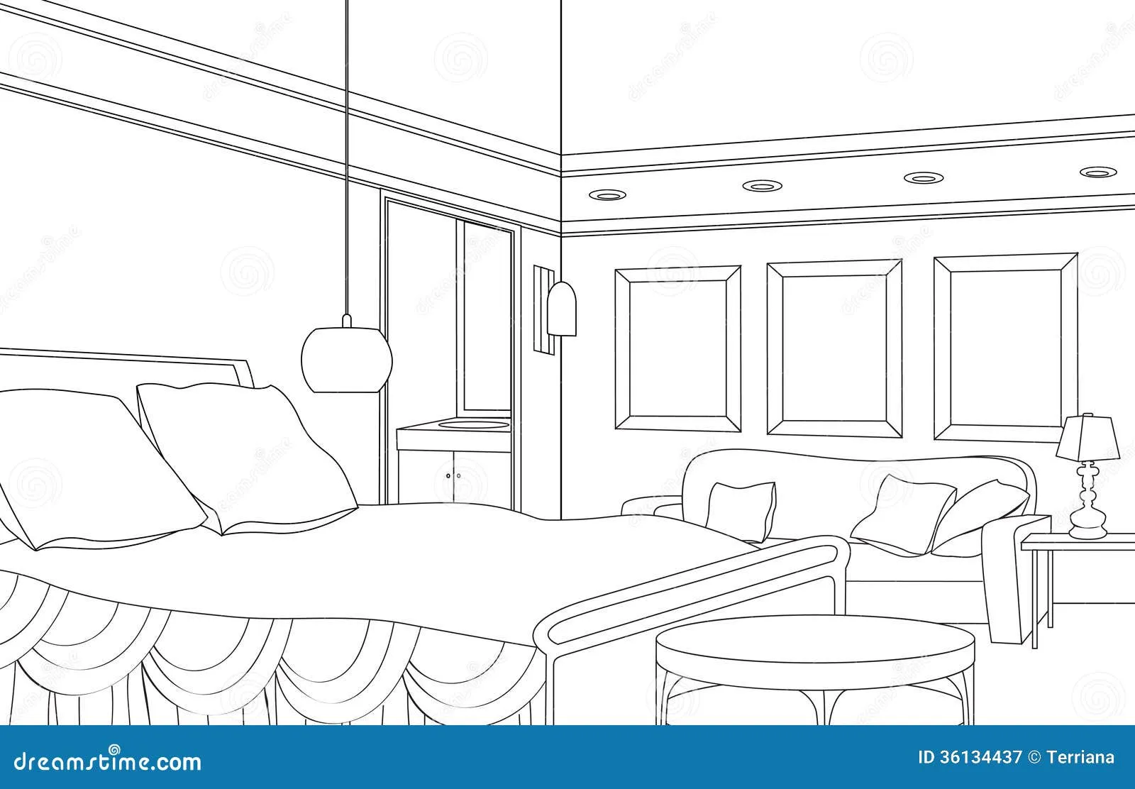 Dormitorio Con La Chimenea Muebles Editable Del Vector Interior En ... Dormitorio Con La Chimenea Muebles Editable Del Vector Interior En ...