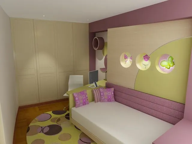 DORMITORIO JUVENIL EN ROSA CREMA Y VERDE MANZANA - COMO DECORAR UN ... DORMITORIO JUVENIL EN ROSA CREMA Y VERDE MANZANA - COMO DECORAR UN ...