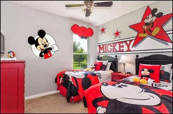 Dormitorio tema Mickey Mouse - Dormitorios colores y estilos