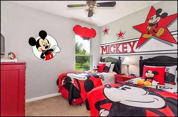 Dormitorio tema Mickey Mouse - Dormitorios colores y estilos Dormitorio tema Mickey Mouse - Dormitorios colores y estilos