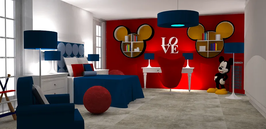 Dormitorio tema Mickey Mouse - Dormitorios colores y estilos Dormitorio tema Mickey Mouse - Dormitorios colores y estilos