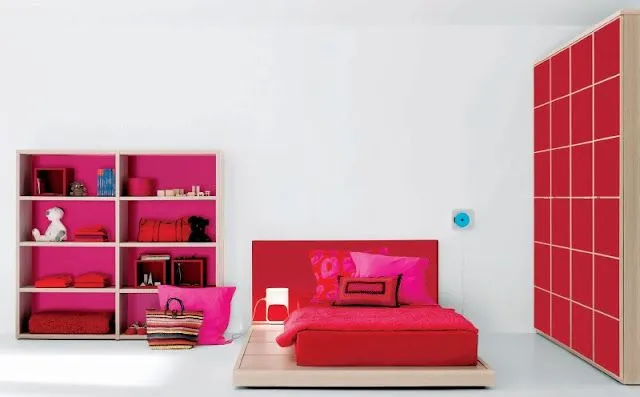 DORMITORIOS JUVENILES MINIMALISTAS EN ROJO RECAMARAS MINIMALISTAS ...