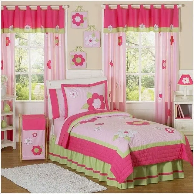 Dormitorios para niña en rosa y verde limón - Dormitorios colores ... Dormitorios para niña en rosa y verde limón - Dormitorios colores ...