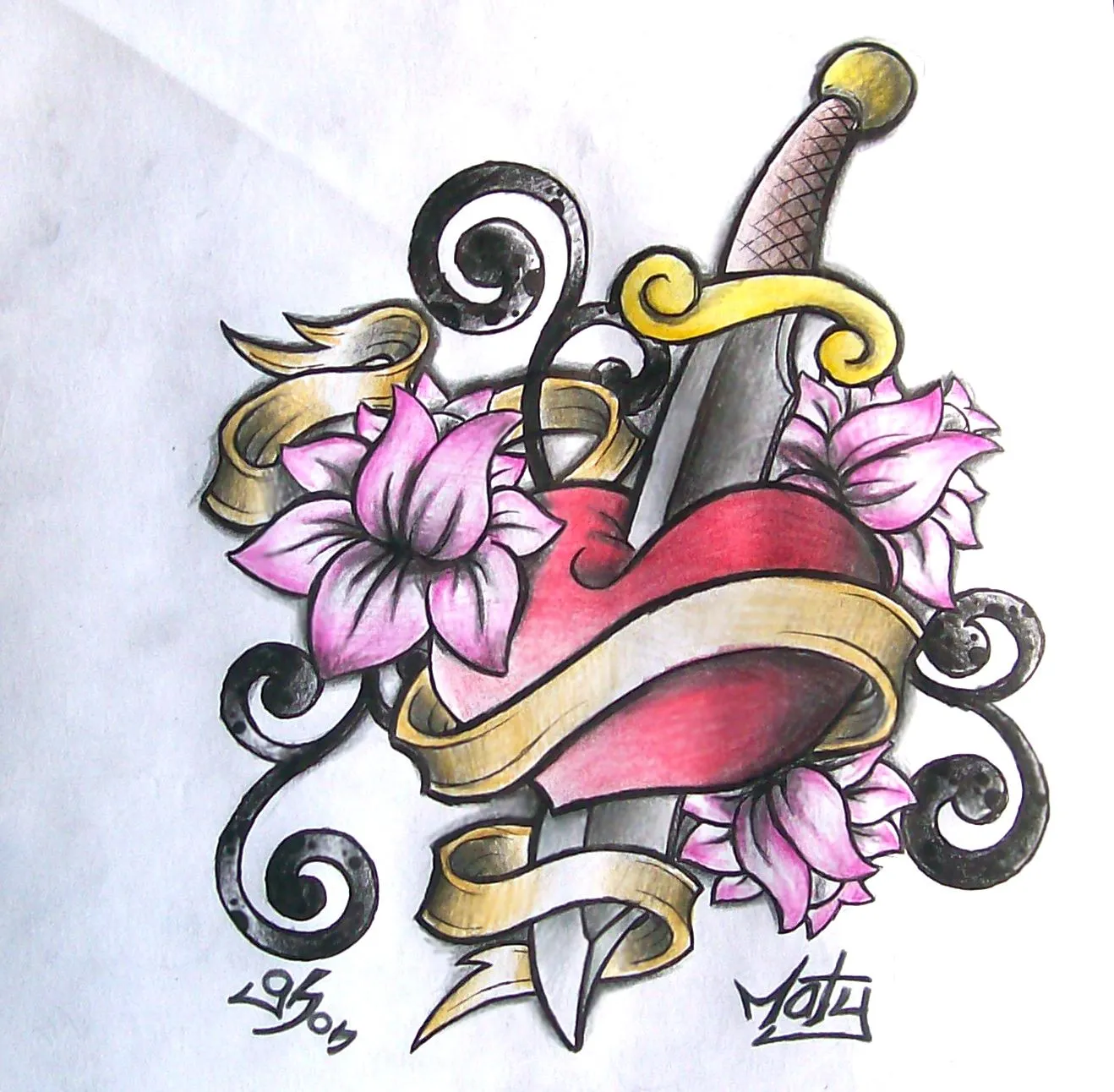 Dibujos Chidos De Corazones A Lapiz