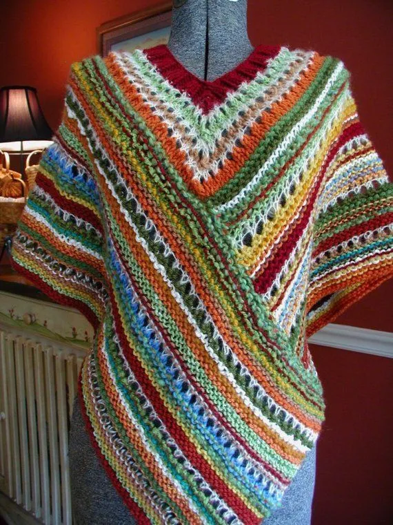 DOWNLOADABLE PDF PATTERN - Buckster's Knit Fall Fiesta Poncho DOWNLOADABLE PDF PATTERN - Buckster's Knit Fall Fiesta Poncho