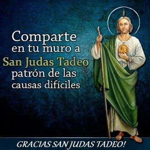 Doy testimonio que recurrí un día a San Judas Tadeo, así como ...