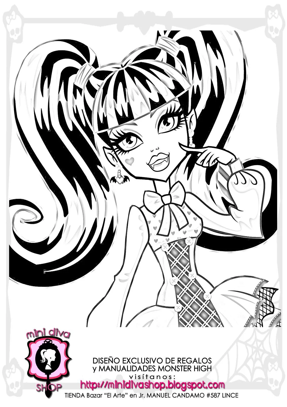 Draculaura colorear - Imagui