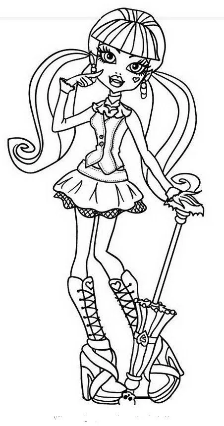 Dibujo para colorear de draculaura - Imagui