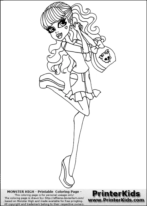 draculaura scaris Coloriage