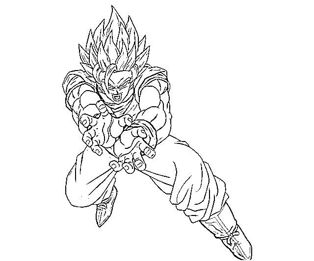 Goku para colorear