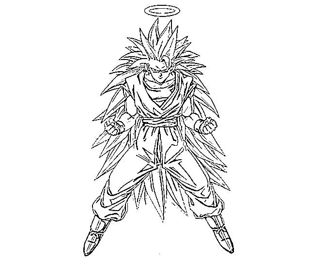 Goku para colorear