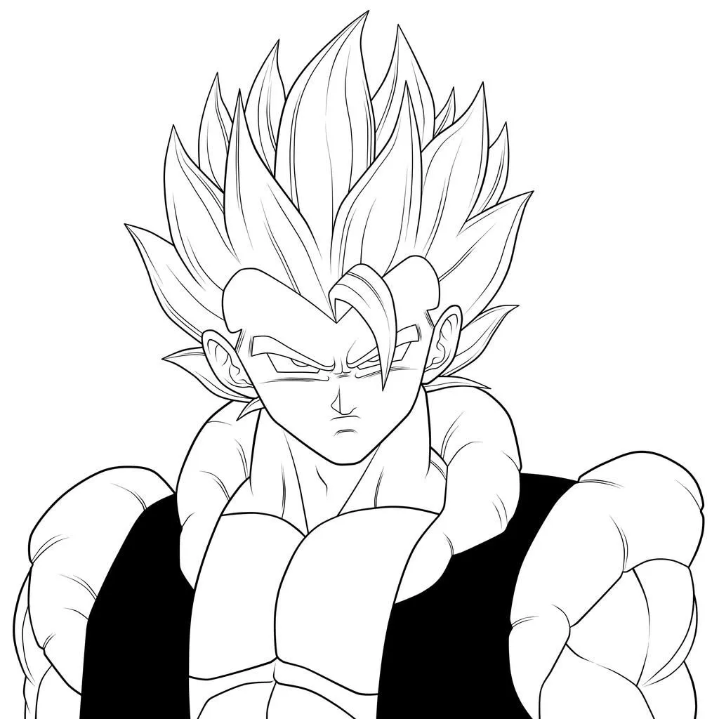 Dragon Ball Para Colorear Gogeta