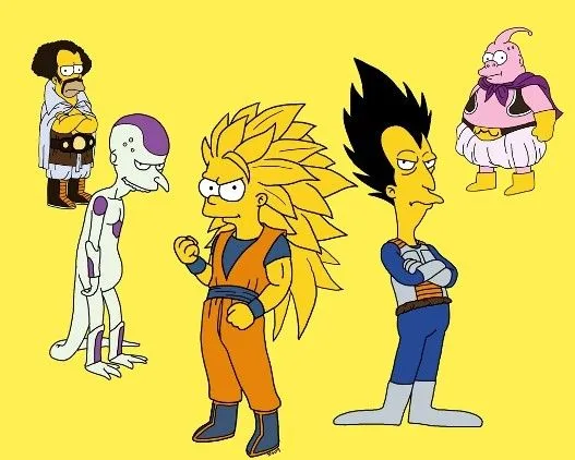 Dragon Ball Z estilo Simpsons
