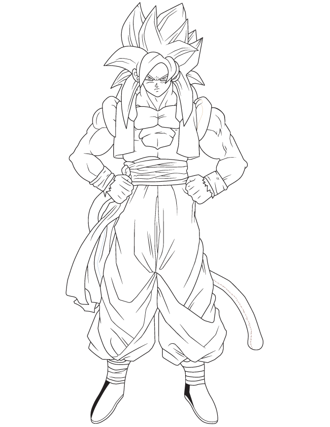 Dragon Ball Z Gogeta Coloring Pages | Drawings | Pinterest | Goku ...