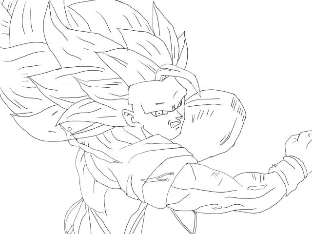 Fotos de dibujos para pintar de goku ssj3 - Imagui