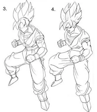 dragon ball z kai goku para colorear