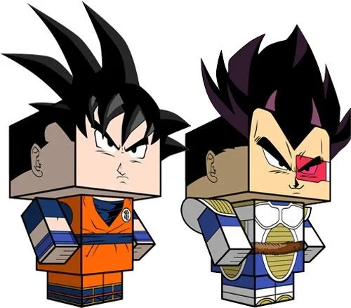 Dragon Ball Z Kai" Goku & Vegeta Papercrafts | Papercraft Paradise ...
