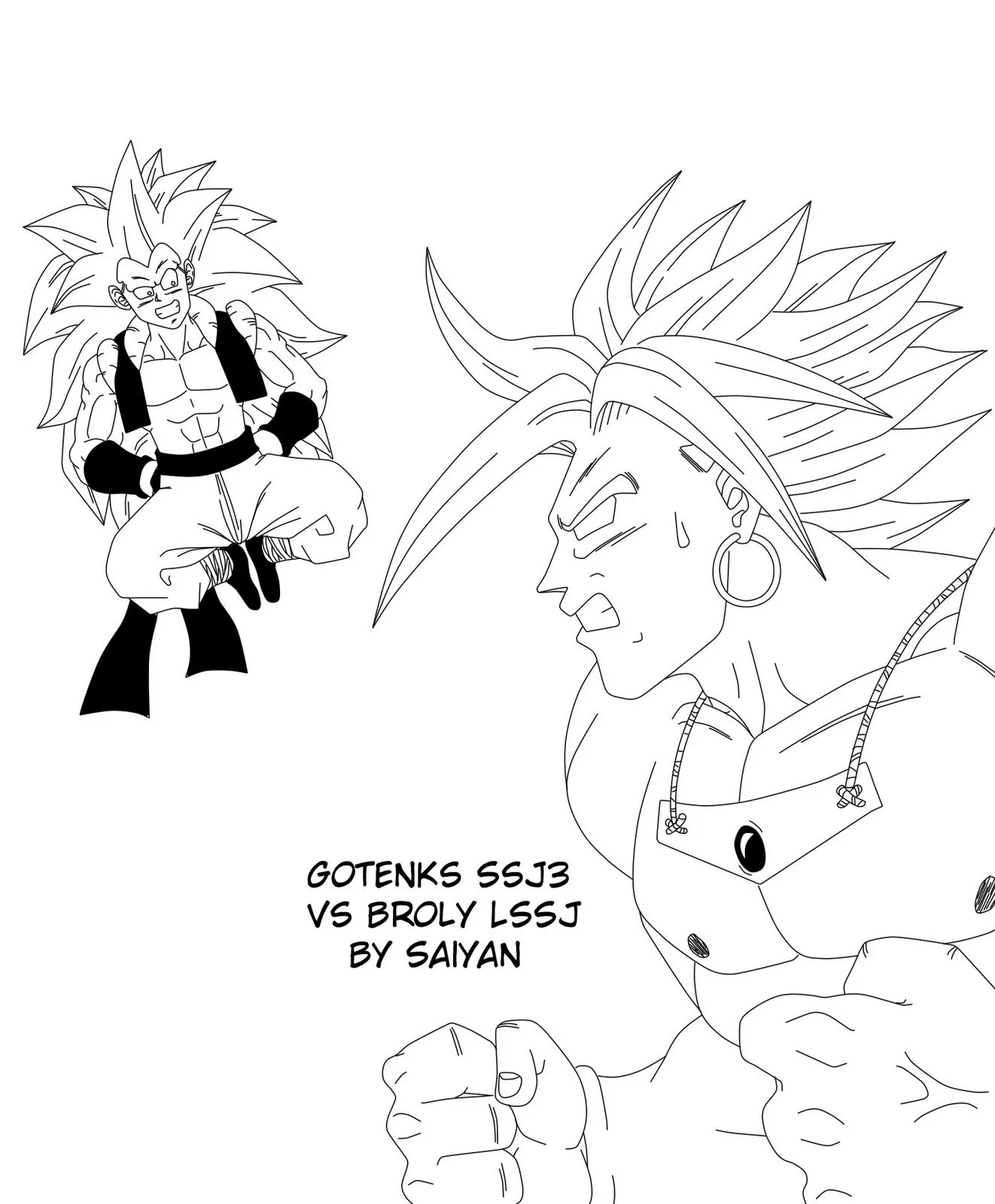 Dragon Ball: El retorno de los enemigos: Gotenks Ssj3 vs Broly Lssj