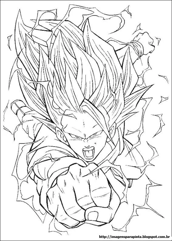 Dragon ball z super sayajin - Desenhos para Colorir e pintar e ...