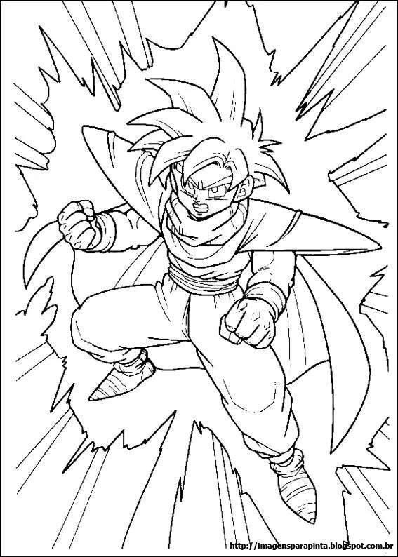 Dragon ball z super sayajin - Desenhos para Colorir e pintar e ...